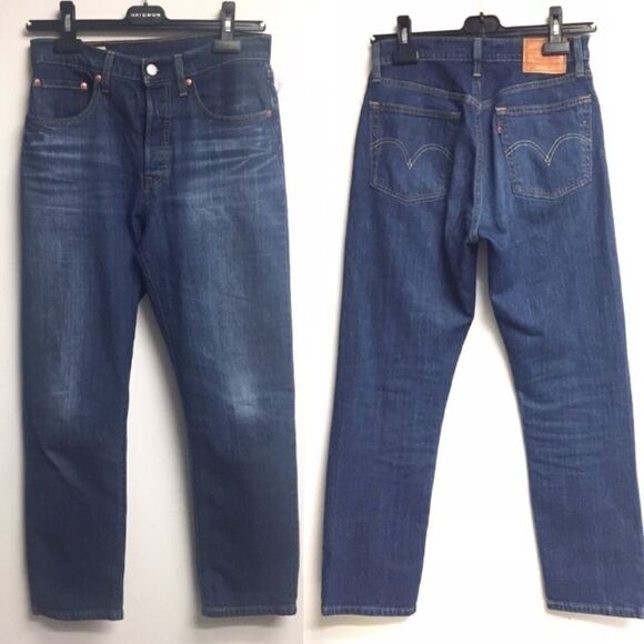Levi’s Premium 501 High Rise Straight Denim Jeans Blue 26 - Picture 2 of 10
